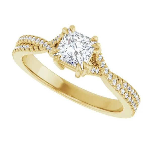 Double Claw-Prong Solitaire Criss-Cross Engagement Ring Image 5 J. Thomas Jewelers Rochester Hills, MI