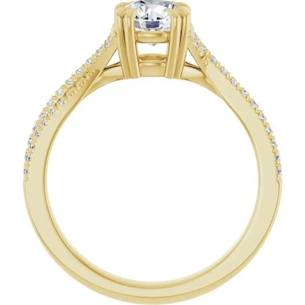 Double Claw-Prong Solitaire Criss-Cross Engagement Ring Image 2 Arezzo Jewelers Elmwood Park, IL