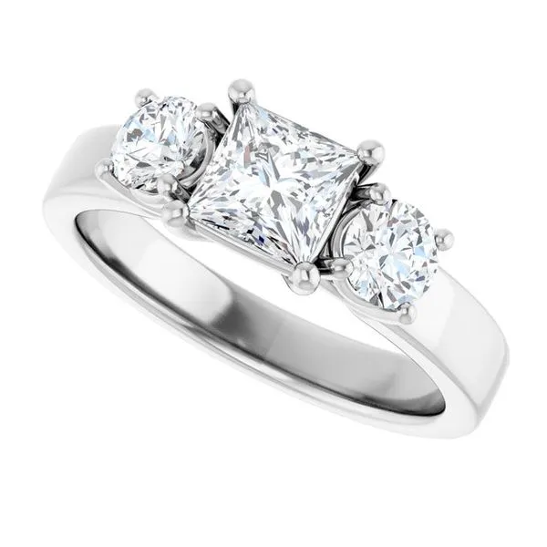 Three-Stone Engagement Ring Image 5 Raleigh Diamond Fine Jewelry Raleigh, NC