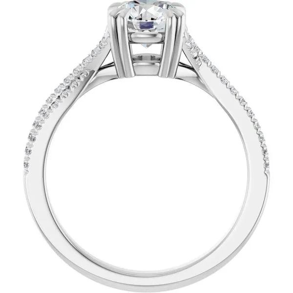 Double Claw-Prong Solitaire Criss-Cross Engagement Ring Image 2 Futer Bros Jewelers York, PA