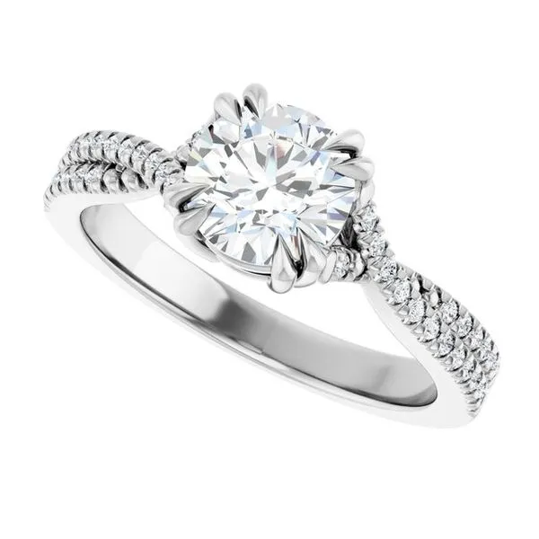 Double Claw-Prong Solitaire Criss-Cross Engagement Ring Image 5 Futer Bros Jewelers York, PA