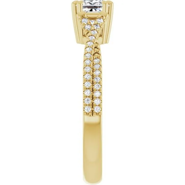 Double Claw-Prong Solitaire Criss-Cross Engagement Ring Image 4 Don's Jewelry & Design Washington, IA