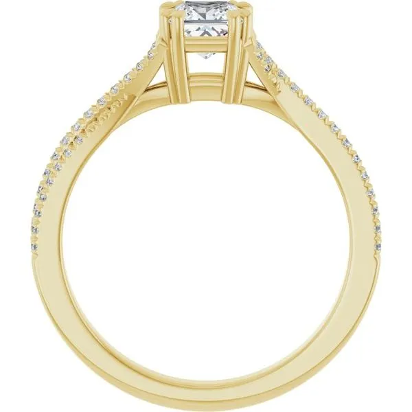Double Claw-Prong Solitaire Criss-Cross Engagement Ring Image 2 Raleigh Diamond Fine Jewelry Raleigh, NC