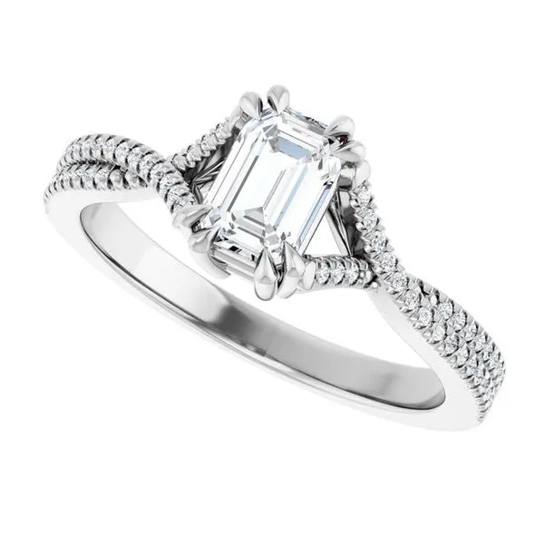Double Claw-Prong Solitaire Criss-Cross Engagement Ring Image 5 Clater Jewelers Louisville, KY