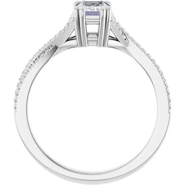 Double Claw-Prong Solitaire Criss-Cross Engagement Ring Image 2 Morin Jewelers Southbridge, MA