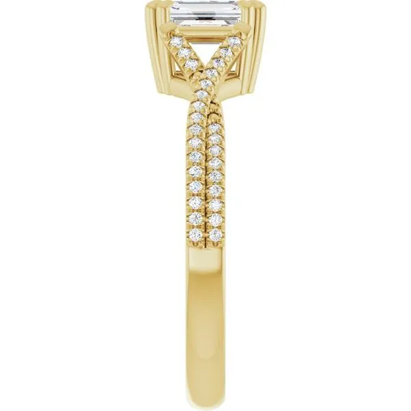 Double Claw-Prong Solitaire Criss-Cross Engagement Ring Image 4 Mark Jewellers La Crosse, WI