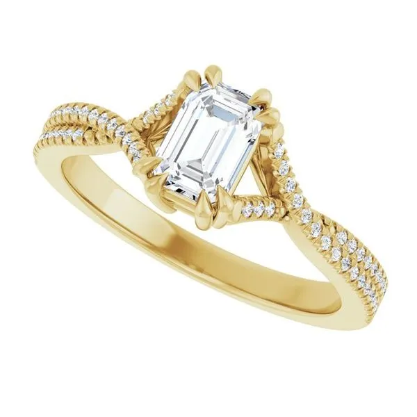 Double Claw-Prong Solitaire Criss-Cross Engagement Ring Image 5 Paul James Jewelers Angels Camp, CA