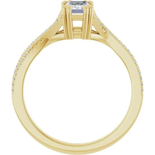 Double Claw-Prong Solitaire Criss-Cross Engagement Ring Image 2 JF Jones Jewelers Rochester, NY