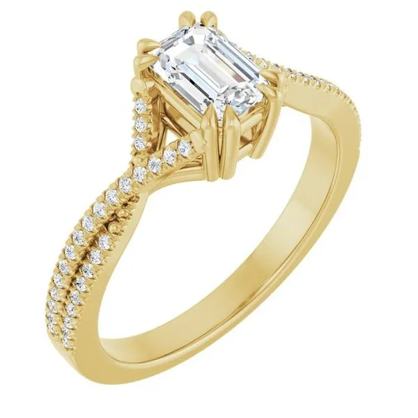 Double Claw-Prong Solitaire Criss-Cross Engagement Ring Paul James Jewelers Angels Camp, CA