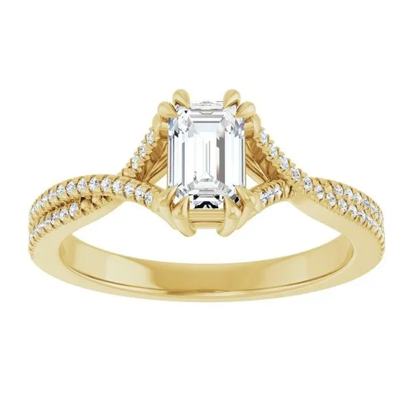 Double Claw-Prong Solitaire Criss-Cross Engagement Ring Image 3 J. Thomas Jewelers Rochester Hills, MI