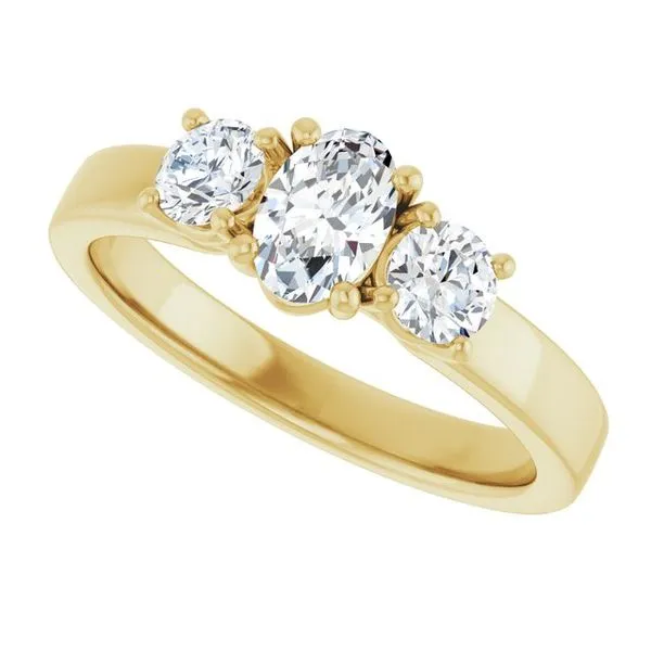 Three-Stone Engagement Ring Image 5 Raleigh Diamond Fine Jewelry Raleigh, NC