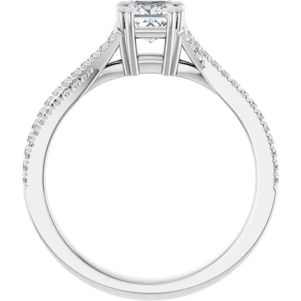 Double Claw-Prong Solitaire Criss-Cross Engagement Ring Image 2 Futer Bros Jewelers York, PA