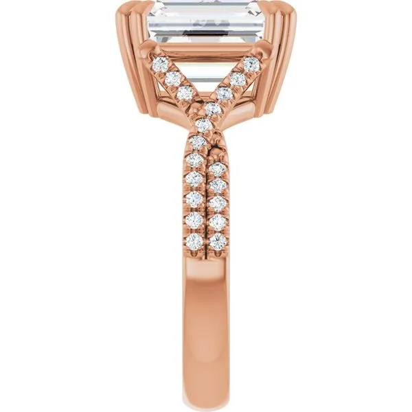 Double Claw-Prong Solitaire Criss-Cross Engagement Ring Image 4 J. Thomas Jewelers Rochester Hills, MI