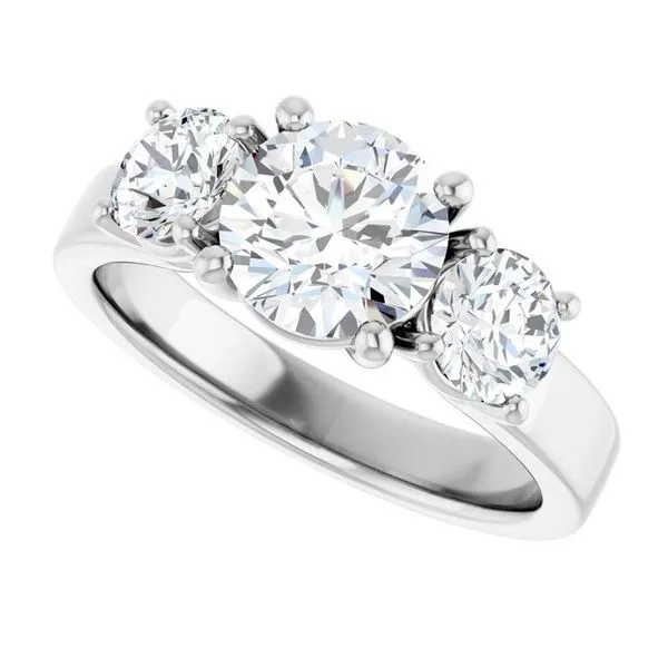 Three-Stone Engagement Ring Image 5 Raleigh Diamond Fine Jewelry Raleigh, NC