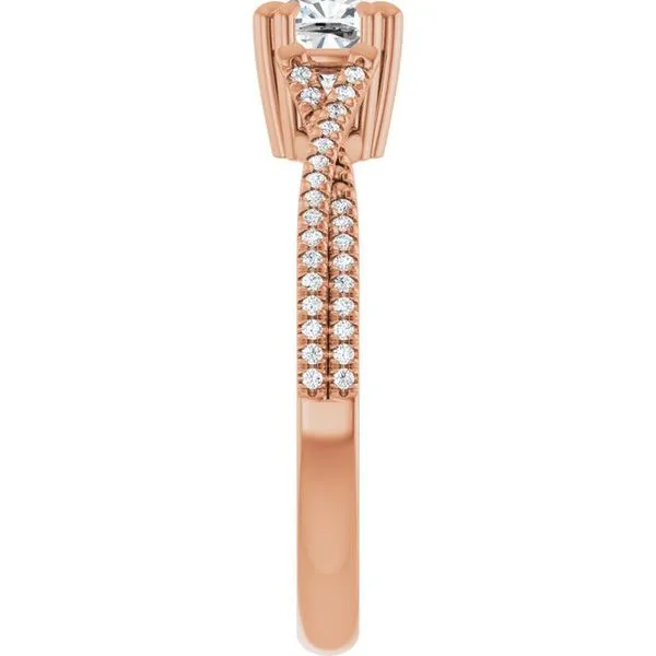 Double Claw-Prong Solitaire Criss-Cross Engagement Ring Image 4 Futer Bros Jewelers York, PA