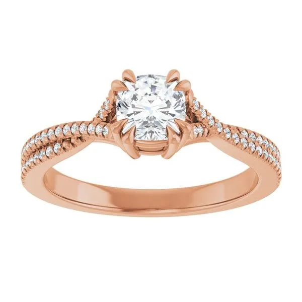 Double Claw-Prong Solitaire Criss-Cross Engagement Ring Image 3 Raleigh Diamond Fine Jewelry Raleigh, NC