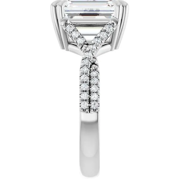 Double Claw-Prong Solitaire Criss-Cross Engagement Ring Image 4 Don's Jewelry & Design Washington, IA