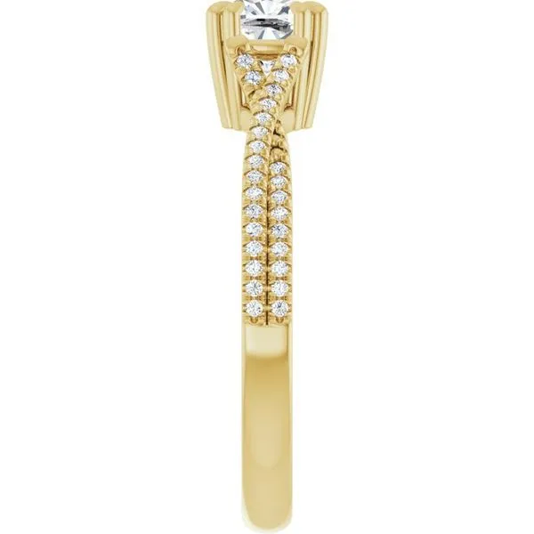 Double Claw-Prong Solitaire Criss-Cross Engagement Ring Image 4 Raleigh Diamond Fine Jewelry Raleigh, NC