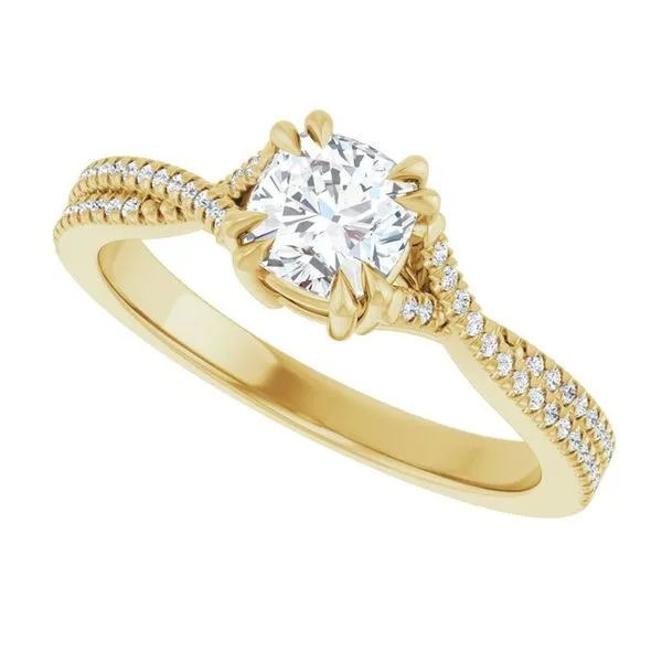 Double Claw-Prong Solitaire Criss-Cross Engagement Ring Image 5 Don's Jewelry & Design Washington, IA