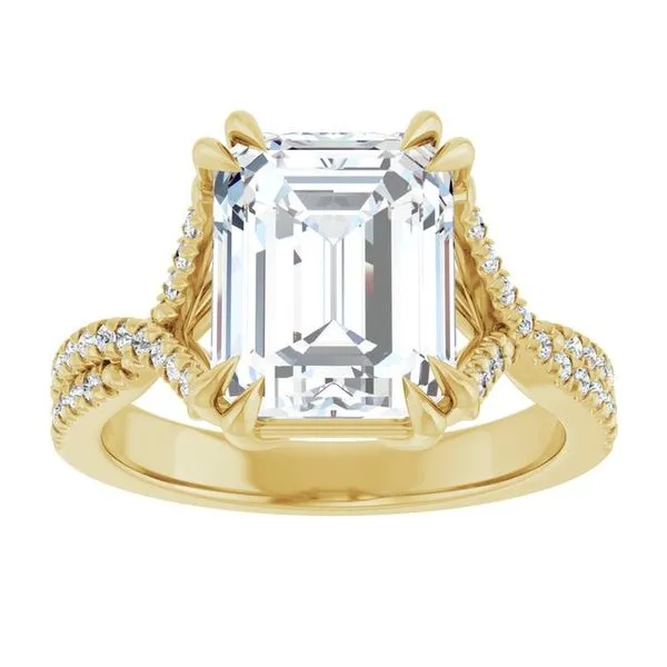 Double Claw-Prong Solitaire Criss-Cross Engagement Ring Image 3 Stuart Benjamin & Co. Jewelry Designs San Diego, CA