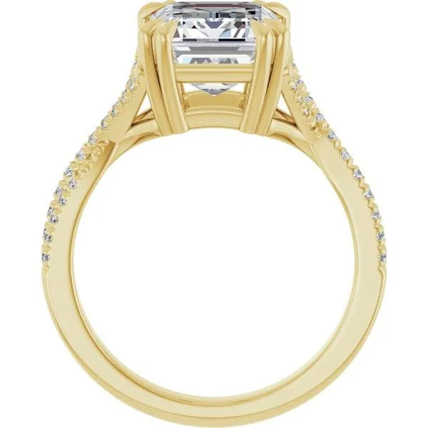 Double Claw-Prong Solitaire Criss-Cross Engagement Ring Image 2 Raleigh Diamond Fine Jewelry Raleigh, NC