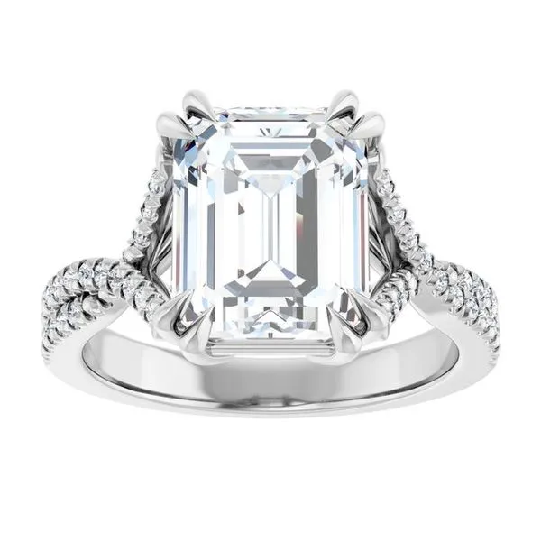 Double Claw-Prong Solitaire Criss-Cross Engagement Ring Image 3 Austin's Fine Diamonds & Jewelry Lyndhurst, NJ