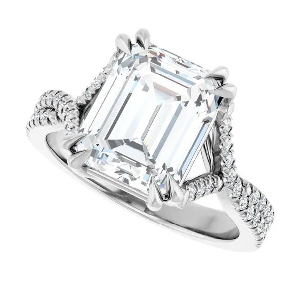 Double Claw-Prong Solitaire Criss-Cross Engagement Ring Image 5 Austin's Fine Diamonds & Jewelry Lyndhurst, NJ