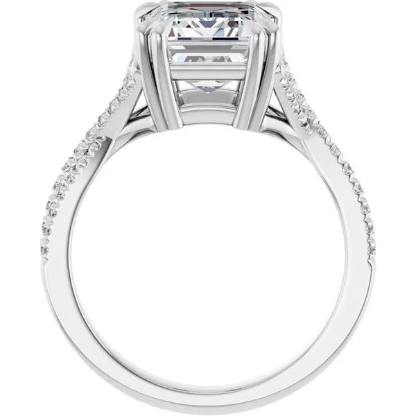 Double Claw-Prong Solitaire Criss-Cross Engagement Ring Image 2 Mark Jewellers La Crosse, WI