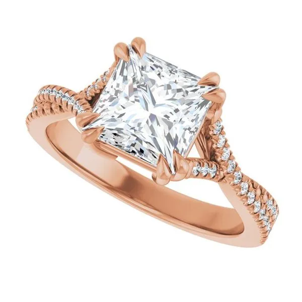 Double Claw-Prong Solitaire Criss-Cross Engagement Ring Image 5 J. West Jewelers Round Rock, TX