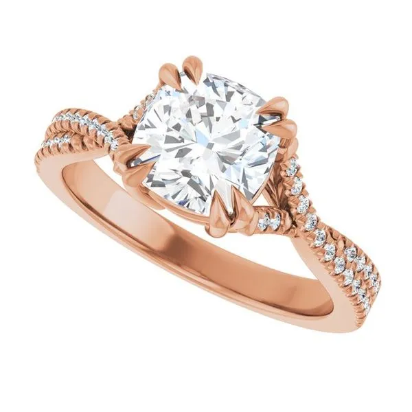 Double Claw-Prong Solitaire Criss-Cross Engagement Ring Image 5 J. West Jewelers Round Rock, TX