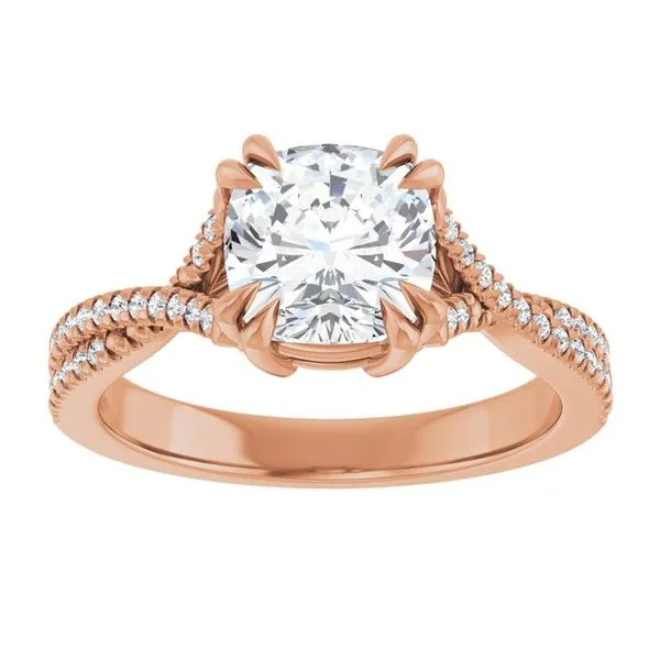 Double Claw-Prong Solitaire Criss-Cross Engagement Ring Image 3 Natale Jewelers Sewell, NJ