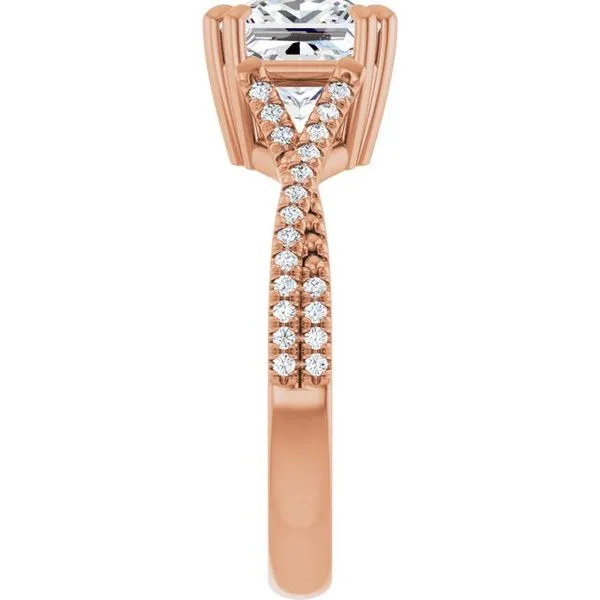 Double Claw-Prong Solitaire Criss-Cross Engagement Ring Image 4 Arezzo Jewelers Elmwood Park, IL
