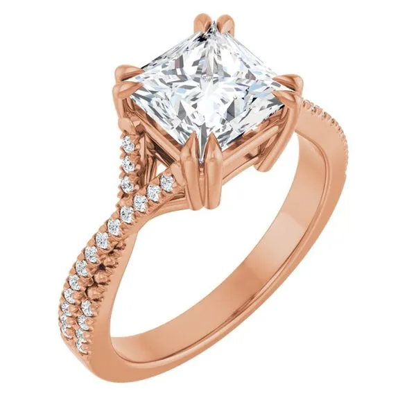 Double Claw-Prong Solitaire Criss-Cross Engagement Ring Northwood Jewelers Northwood, OH