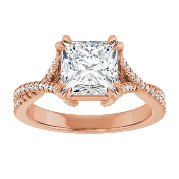 Double Claw-Prong Solitaire Criss-Cross Engagement Ring Image 3 Mark Jewellers La Crosse, WI