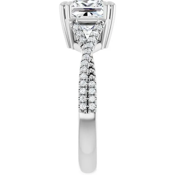 Double Claw-Prong Solitaire Criss-Cross Engagement Ring Image 4 Don's Jewelry & Design Washington, IA