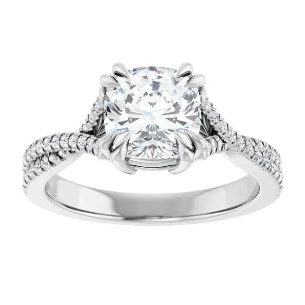 Double Claw-Prong Solitaire Criss-Cross Engagement Ring Image 3 Clater Jewelers Louisville, KY