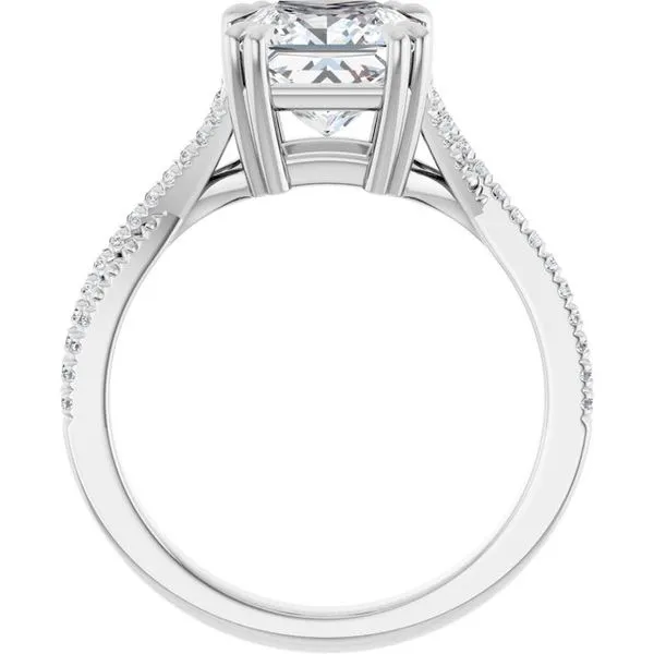 Double Claw-Prong Solitaire Criss-Cross Engagement Ring Image 2 Don's Jewelry & Design Washington, IA