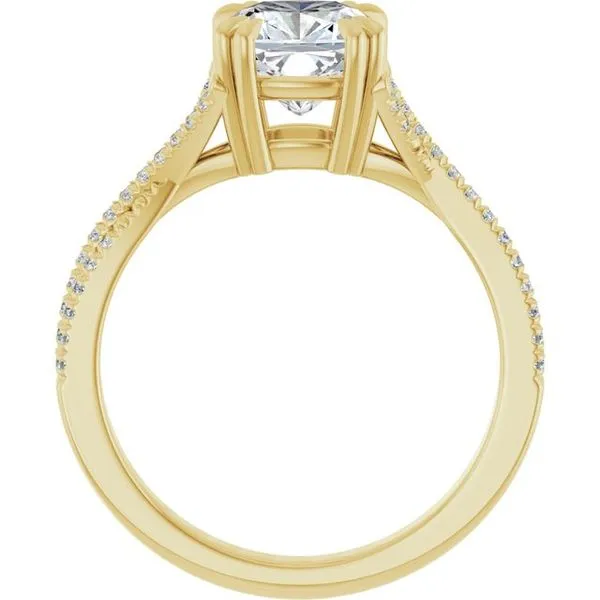 Double Claw-Prong Solitaire Criss-Cross Engagement Ring Image 2 Austin's Fine Diamonds & Jewelry Lyndhurst, NJ
