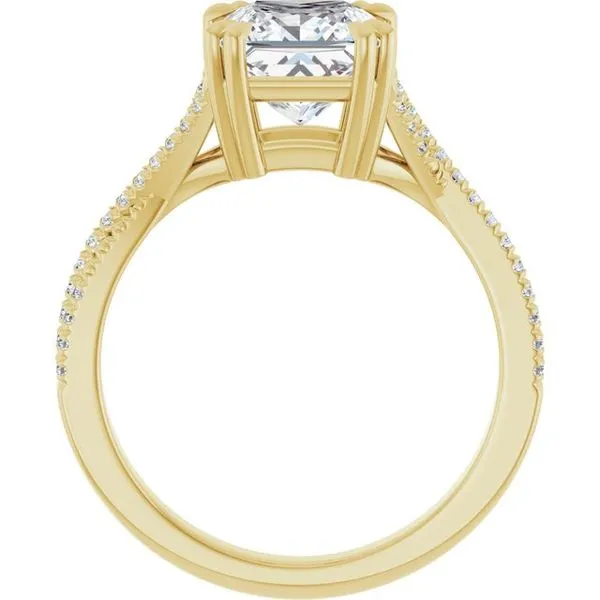 Double Claw-Prong Solitaire Criss-Cross Engagement Ring Image 2 Don's Jewelry & Design Washington, IA