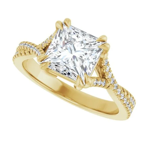 Double Claw-Prong Solitaire Criss-Cross Engagement Ring Image 5 Futer Bros Jewelers York, PA