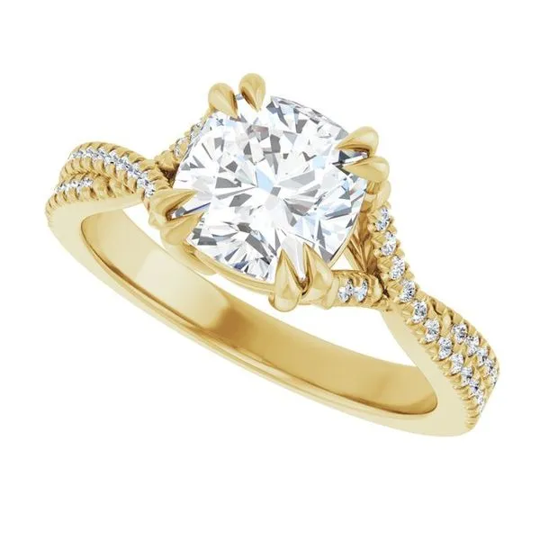 Double Claw-Prong Solitaire Criss-Cross Engagement Ring Image 5 Shipley's Fine Jewelry Hampstead, MD