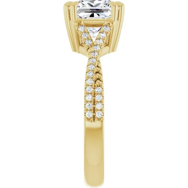 Double Claw-Prong Solitaire Criss-Cross Engagement Ring Image 4 J. Thomas Jewelers Rochester Hills, MI