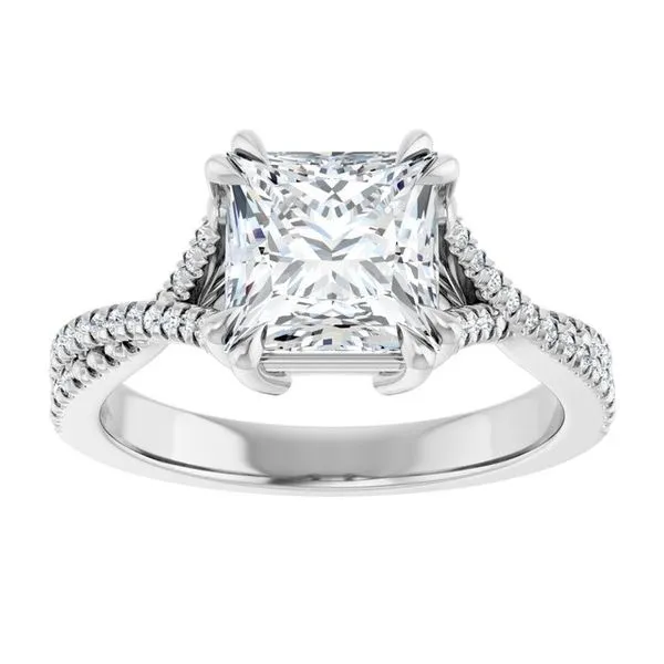 Double Claw-Prong Solitaire Criss-Cross Engagement Ring Image 3 Arezzo Jewelers Elmwood Park, IL