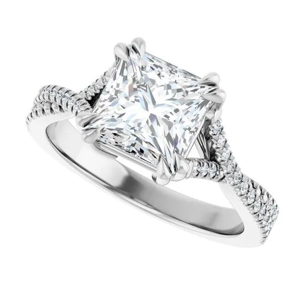 Double Claw-Prong Solitaire Criss-Cross Engagement Ring Image 5 Raleigh Diamond Fine Jewelry Raleigh, NC