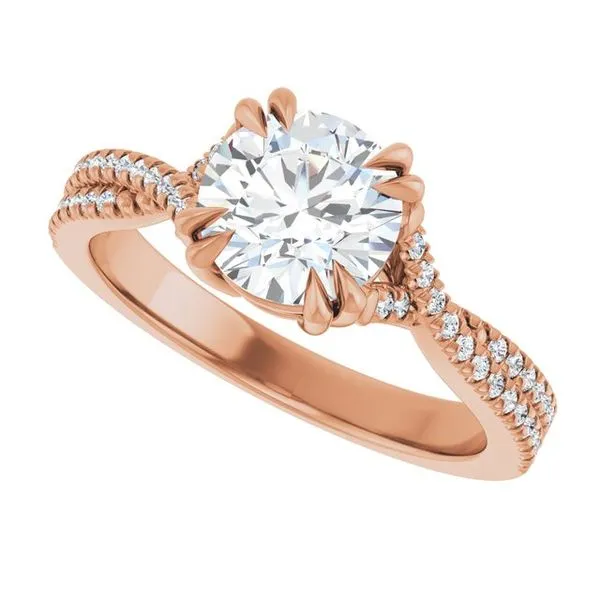 Double Claw-Prong Solitaire Criss-Cross Engagement Ring Image 5 JF Jones Jewelers Rochester, NY