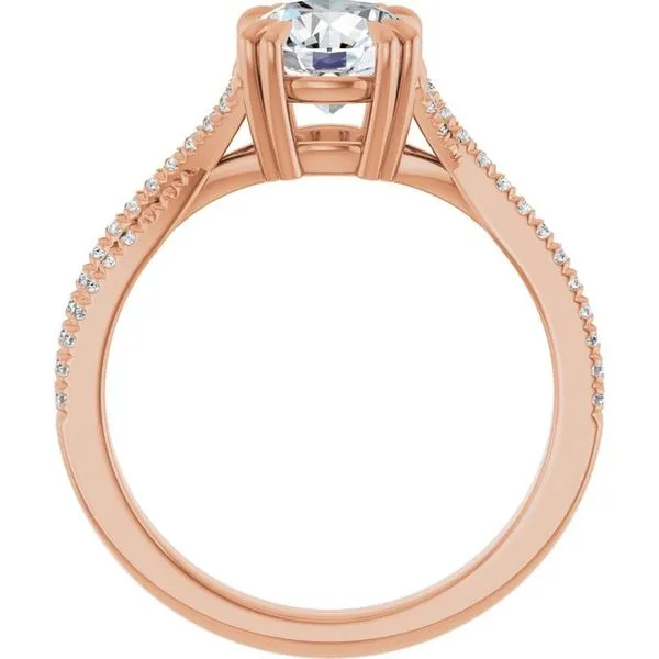 Double Claw-Prong Solitaire Criss-Cross Engagement Ring Image 2 Shipley's Fine Jewelry Hampstead, MD