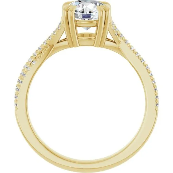 Double Claw-Prong Solitaire Criss-Cross Engagement Ring Image 2 Futer Bros Jewelers York, PA