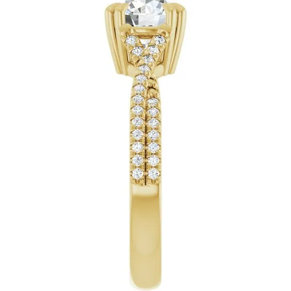 Double Claw-Prong Solitaire Criss-Cross Engagement Ring Image 4 Clater Jewelers Louisville, KY