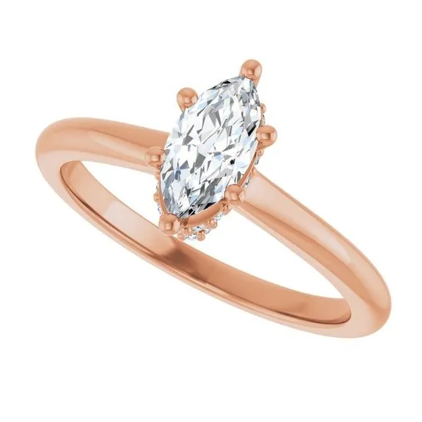 Hidden Halo-Style Engagement Ring Image 5 Hudson Valley Goldsmith New Paltz, NY