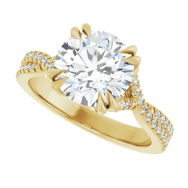 Double Claw-Prong Solitaire Criss-Cross Engagement Ring Image 5 Austin's Fine Diamonds & Jewelry Lyndhurst, NJ